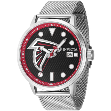 Invicta Men's Watch - NFL Atlanta Falcons Black Dial Steel Mesh Bracelet | 47982 ,