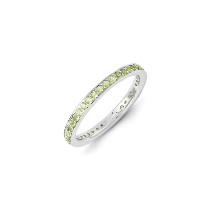 Sterling Silver Stackable Expressions Peridot Ring | QSK1165 ,
