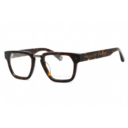 Philipp Plein Men's Eyeglasses - Shiny Dark Havana Rectangular Frame | VPP055W 0722 ,