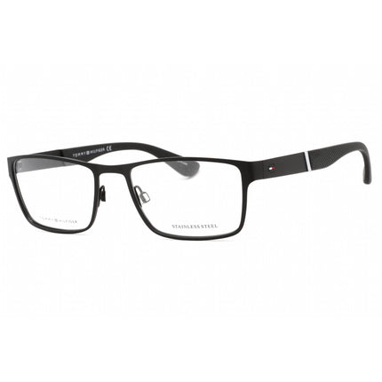 Tommy Hilfiger Men's Eyeglasses - Matte Black Rectangular Frame | Th 1543 0003 00 ,