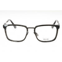 Police Men's Eyeglasses - Grey Tortoise Metal Rectangular Full Rim Frame | VPLF09 0568 ,