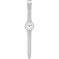 Swatch Unisex Watch - Skin Skinstructur Grey Dial Silicone Rubber Strap | SVUM102 ,