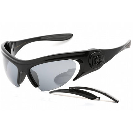 Dolce & Gabbana Unisex Sunglasses - Black Plastic Wraparound Frame | 0Dg6192 501/6G ,