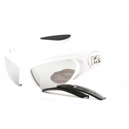 Dolce & Gabbana Unisex Sunglasses - White Plastic Wraparound Frame | 0Dg6192 33126G ,