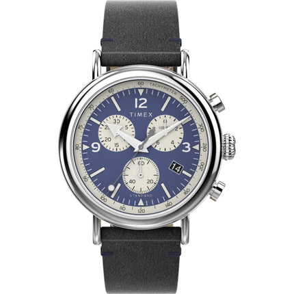 Timex Men's Watch - Standard Chronograph Navy Blue and White Dial Strap | TW2V71100VQ ,