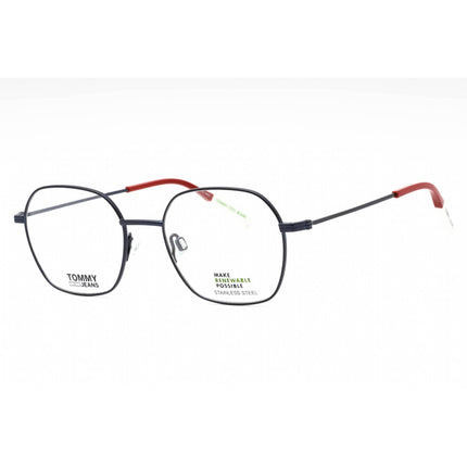 Tommy Hilfiger Men's Eyeglasses - Matte Blue Metal Square Full Rim Frame | TJ 0014 FLL ,