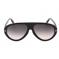Tom Ford Unisex Sunglasses - Shiny Black Plastic Aviator Full Rim Frame | FT0988 01B ,