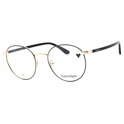 Calvin Klein Unisex Eyeglasses - Black Metal Round Shape Full Rim Frame | CK23106 001 ,