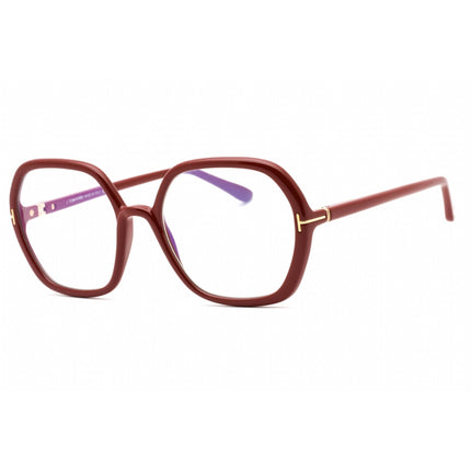 Tom Ford Women's Eyeglasses - Shiny Red Geometric Full Rim Frame | FT5814-B 066 ,