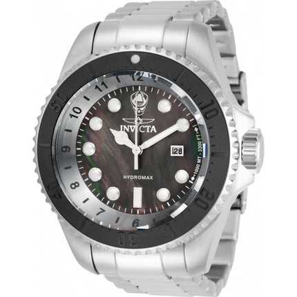 Invicta Men's Watch - Hydromax Black MOP Dial Silver Stainless Steel Bracelet | 31043 ,