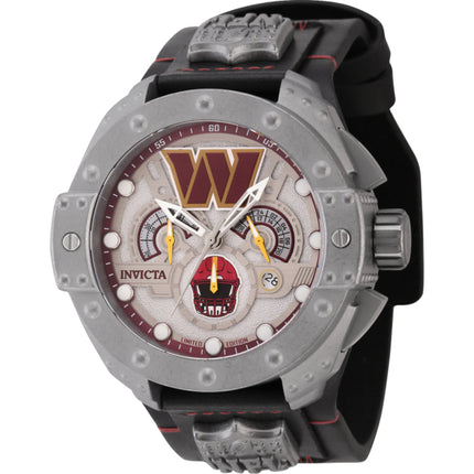 Invicta Men's Watch - NFL Washington Commanders Chrono Steel and Leather Strap | 45118 ,