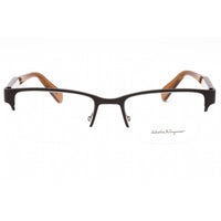 Salvatore Ferragamo Men's Eyeglasses - Matte Brown Rectangular Frame | SF2222 202 ,
