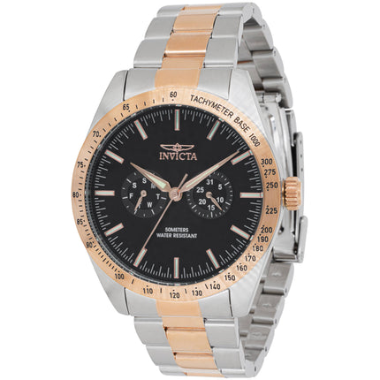 Invicta Men's Watch - Specialty Date-Day Black Dial Two Tone Bracelet Quartz | 45977 ,