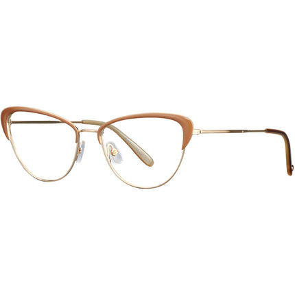 Garrett Leight Women's Eyeglasses - Gold-Caramel Laminate Cat Eye Frame | VISTA G-CL ,