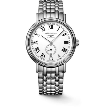 Longines Men's Watch - Presence Automatic White Dial Silver Tone Bracelet | L49054116 ,