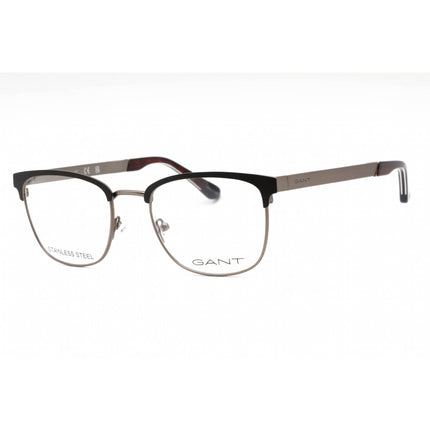 Gant Men's Eyeglasses - Matte Black Metal Rectangular Full Rim Frame | GA3181 002 ,
