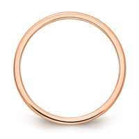 10K Rose Gold 1.2mm Half Round Satin Stackable Band | 1STK24-120R ,