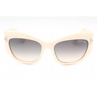 Tom Ford Unisex Sunglasses - Ivory Plastic Cat Eye Full Rim Frame | FT1065 25B ,