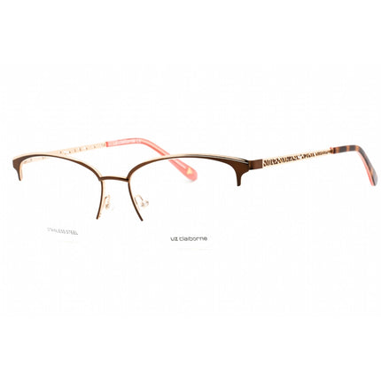 Liz Claiborne Women's Eyeglasses - Brown Metal Cat Eye Frame Clear Lens | L 673 09Q ,