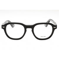 Police Men's Eyeglasses - Shiny Black Plastic Round Full Rim Shape Frame | VPLG81 700Y ,