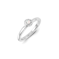 Sterling Silver Stackable Expressions Created Opal Ring | QSK1330 ,