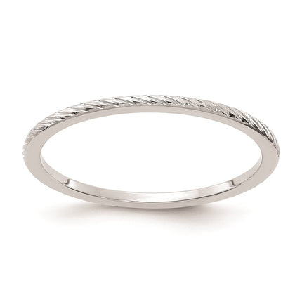 10K White Gold 1.2mm Twisted Wire Pattern Stackable Band | 1STK22-120W ,