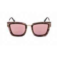Tom Ford Unisex Sunglasses - Coloured Havana Metal Cat Eye Shape Frame | FT0573 55Z ,