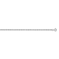 14K White Gold 1.15mm Carded Cable Rope Chain | 9RW ,