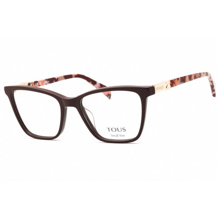 Tous Women's Eyeglasses - Shiny Brown Acetate Cat Eye Full Rim Frame | VTOB29L 06YW ,