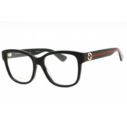 Gucci Women's Eyeglasses - Black Acetate Full Rim Cat Eye Shape Frame | GG0038ON 011 ,