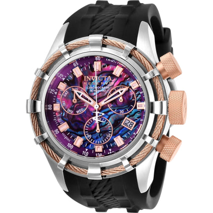 Invicta Men's Watch - Reserve Chronograph Purple Abalone Dial Black Strap | 26194 ,