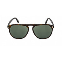 Tom Ford Women's Sunglasses - Dark Havana Plastic Pilot Frame Green Lens | FT0835 52N ,