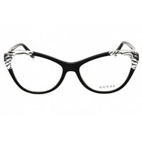 Guess Women's Eyeglasses - Transparent Zebra and Black Plastic Cat Eye | GU2818 001 ,