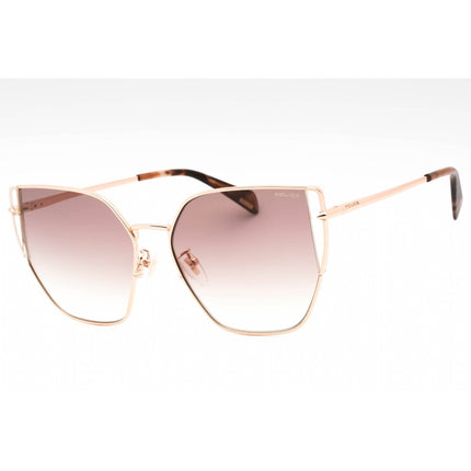 Police Women's Sunglasses - Shiny Copper Gold Metal Butterfly Frame | SPLL38M 08FC ,