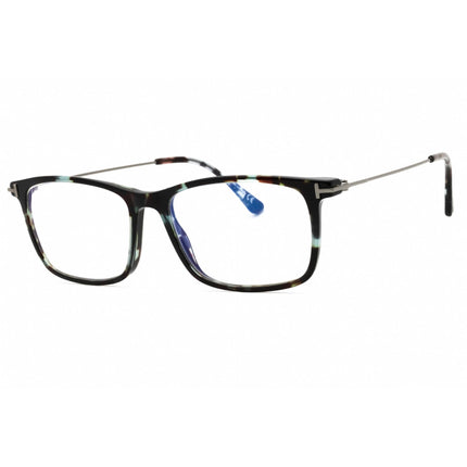 Tom Ford Men's Eyeglasses - Colored Havana Acetate Rectangular Frame | FT5758-B 055 ,
