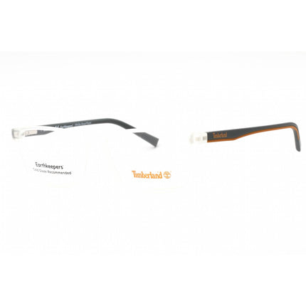 Timberland Men's Eyeglasses - Crystal Plastic Rectangular Full Rim Frame | TB1732 026 ,