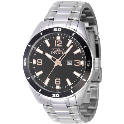 Invicta Men's Watch - Pro Diver Black Dial Silver Stainless Steel Bracelet | 46667 ,