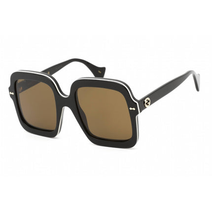 Gucci Women's Sunglasses - Black Plastic Square Shape Frame Brown Lens | GG1241S 001 ,