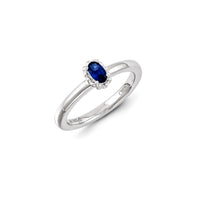 Sterling Silver Stackable Expressions Created Sapphire Ring | QSK1267 ,