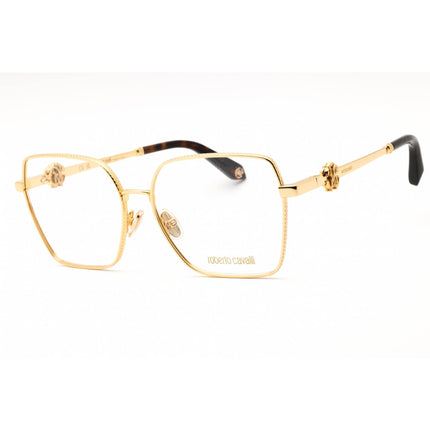 Roberto Cavalli Men's Eyeglasses - Yellow Gold Metal Square Full Rim | VRC029 0400 ,