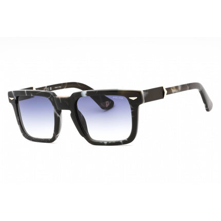 Police Men's Sunglasses - Black Marbled Acetate Square Full Rim Frame | SPLL88M 0869 ,