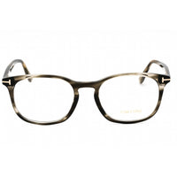 Tom Ford Men's Eyeglasses - Shiny Striped Black Oval Plastic Frame | FT5505 005 ,