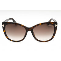 Tom Ford Women's Sunglasses - Dark Havana Plastic Cat Eye Full Rim Frame | FT0937 52K ,