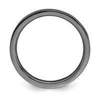 Sterling Silver Stackable Expressions Black-plated Polished Ring | QSK241 ,