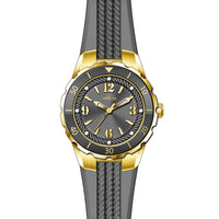 Invicta 17483 Women's Angel Quartz Charcoal Dial Charcoal Rubber Strap Watch ,