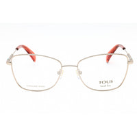 Tous Women's Eyeglasses - Shiny Light Gold Metal Cat Eye Full Rim Frame | VTO433L 0594 ,