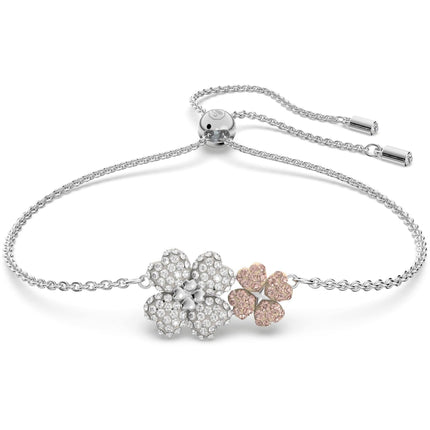 Swarovski Women's Bracelet - Latisha Flower Crystals Rhodium Plated | 5636590 ,