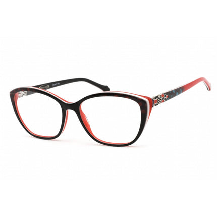 Coco Song Unisex Eyeglasses - Red/Black Multicolor Cat Eye Plastic Frame | CV217 01-09 ,