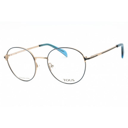 Tous Women's Eyeglasses - Shiny Red Gold Metal Round Full Rim Frame | VTO448 0E59 ,