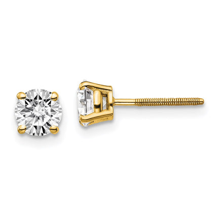 14ky 1.00ct. SI3 G-I Diamond Stud Thread on/off Post Earrings ,